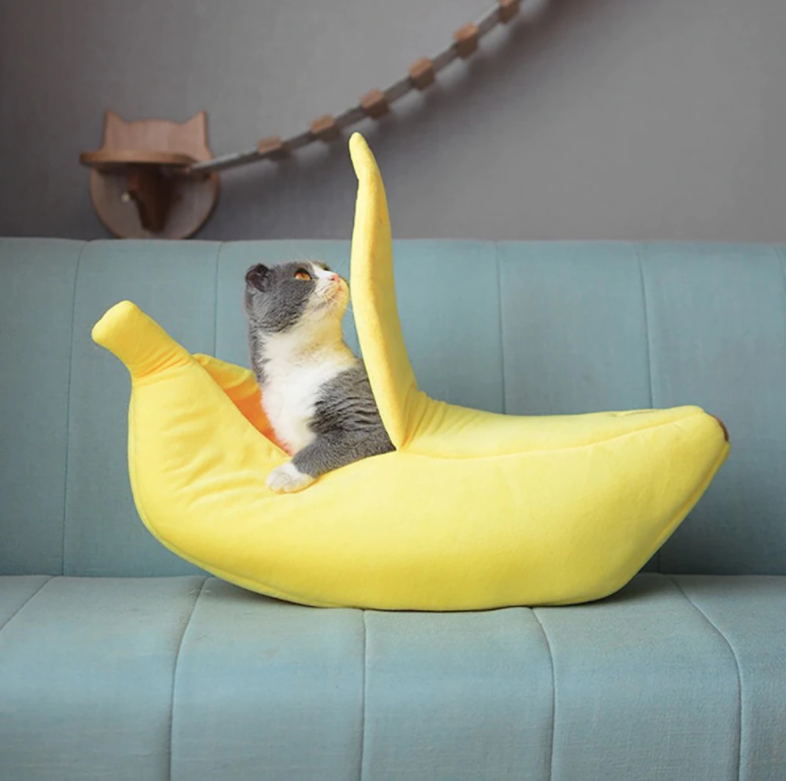 Banana-Shaped Pet Bed House