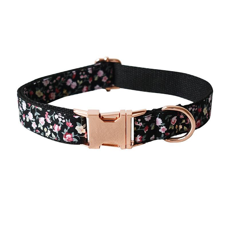 Stylish Floral Pet Leash & Collar Set