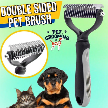 Professional 2-Sided Undercoat Shedding Comb Brush