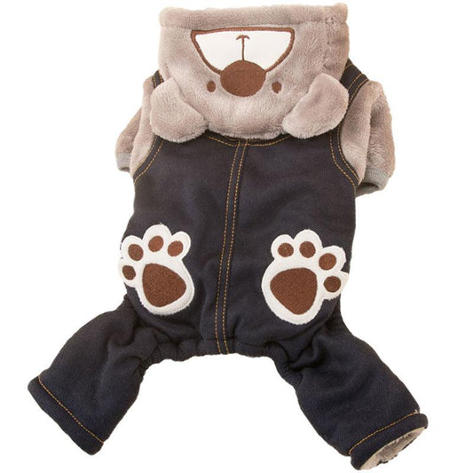 Paw Print Bear Cozy Cotton Padded Pet Clothes