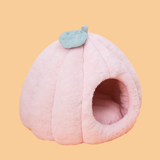 Pumpkin-Shaped Pet Bed House