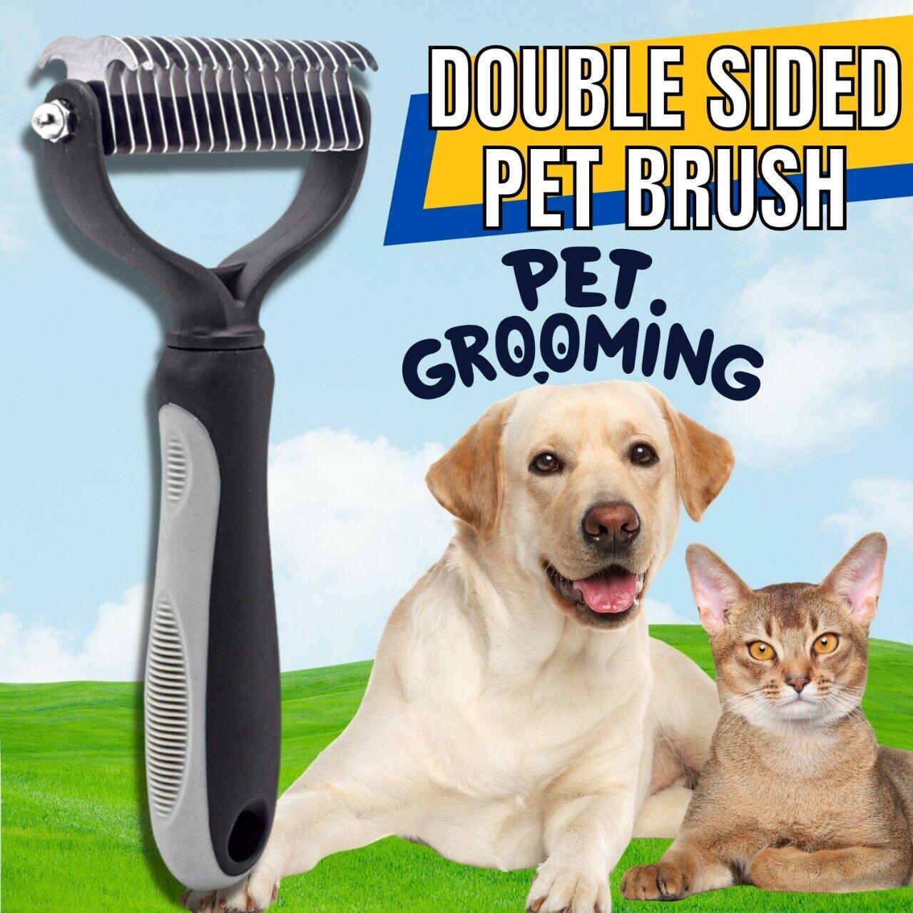 Professional 2-Sided Undercoat Shedding Comb Brush