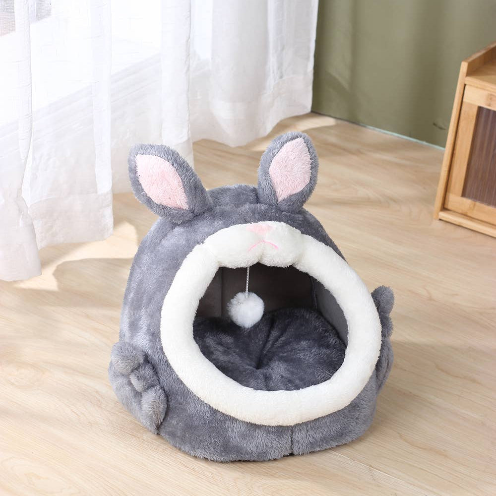 Cute Rabbit Cat Pet Cave House