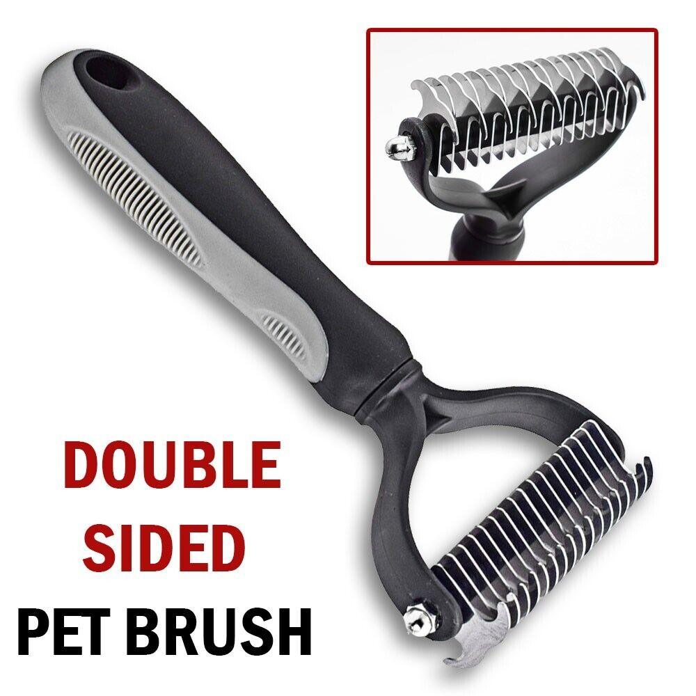 Professional 2-Sided Undercoat Shedding Comb Brush