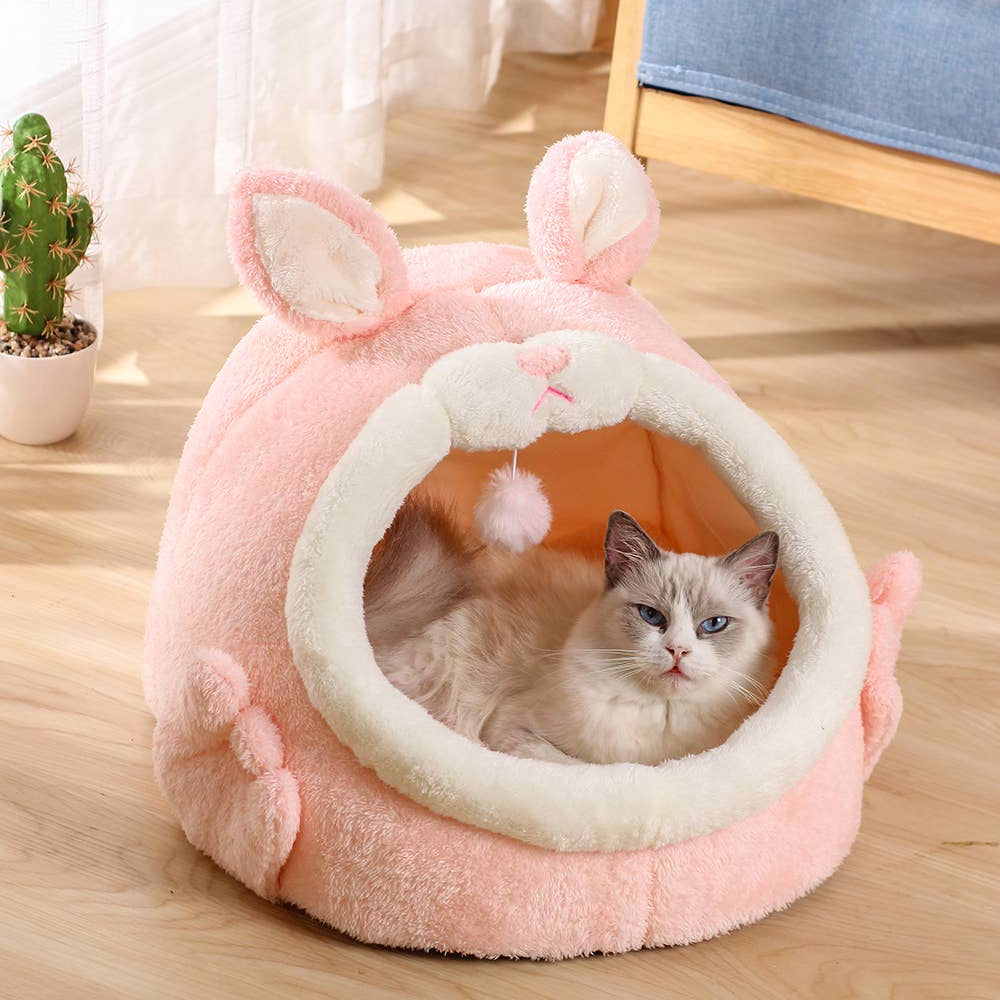 Cute Rabbit Cat Pet Cave House