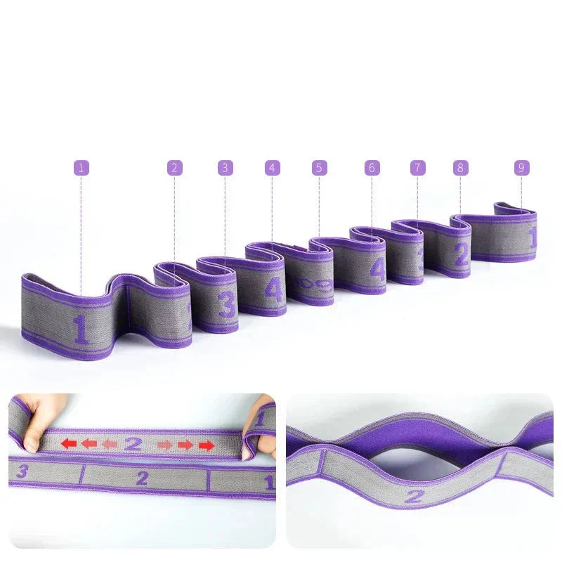 NNEOBA Yoga Stretch Strap Belt with Fitness Resistance Bands