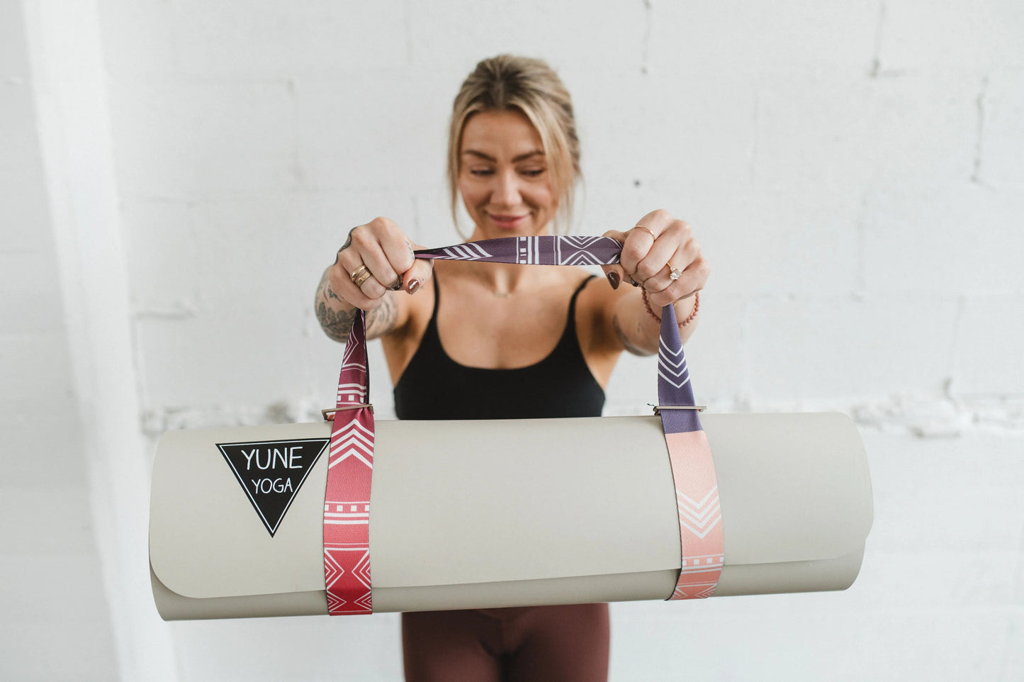 Pink Cassady Yoga Strap