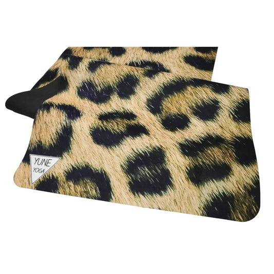 Foldable Leopard Suede Yoga Mat