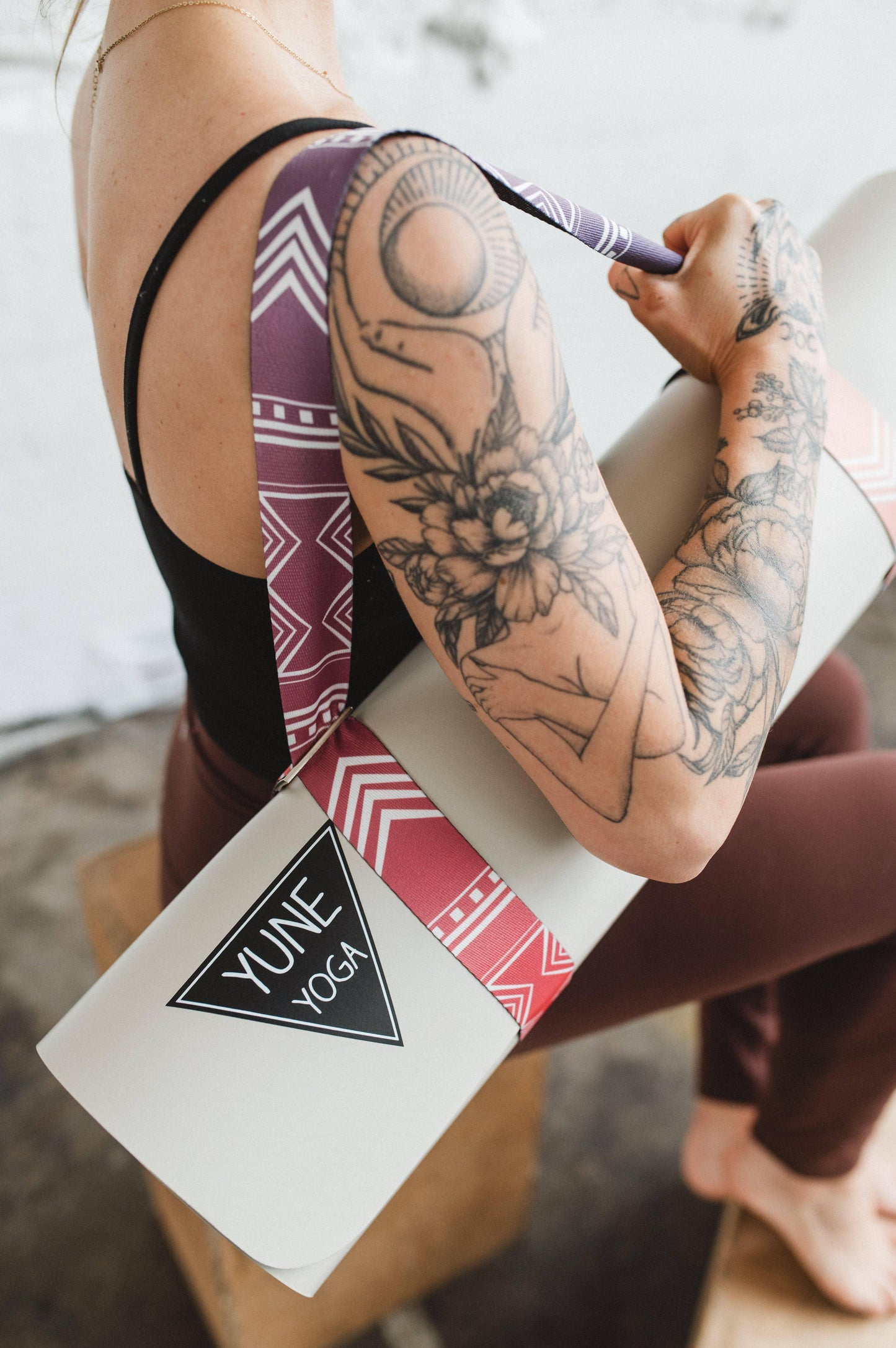 Pink Cassady Yoga Strap